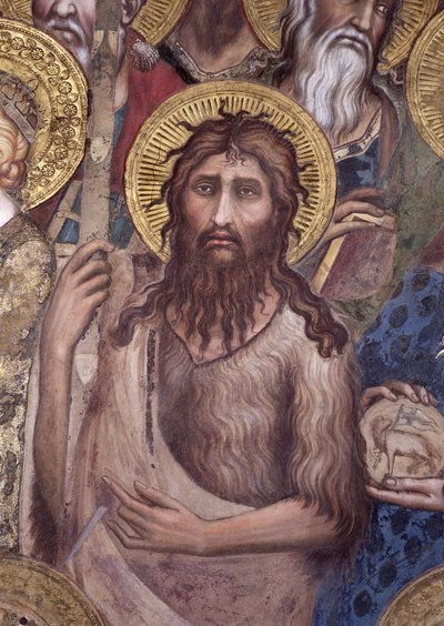Maestà: San Giovanni Battista, 1315 (dettaglio) da Simone Martini